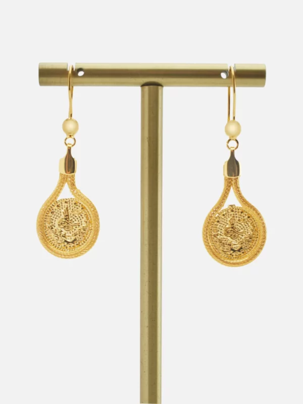Nefertiti gold earrings 1082 arabic style 21 karat London