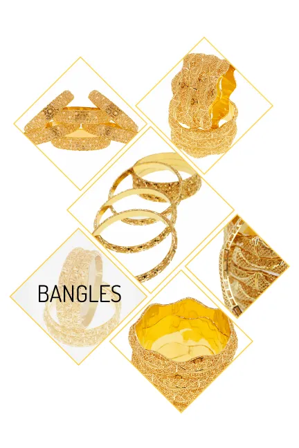 collage of multiples set of bangles