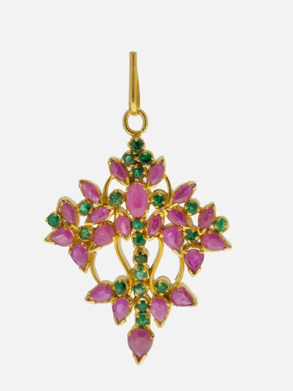 Floral cluster pendant 2404 at Alsayed jewellery London