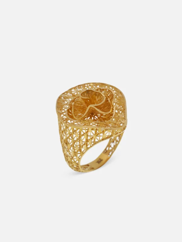 Golden Braid Ring 4845 at alsayed jewellery London