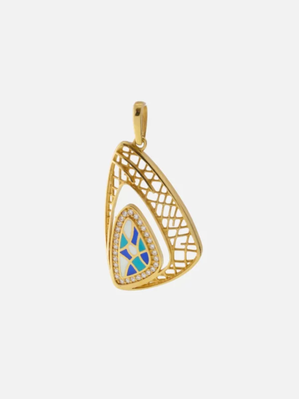 opal gold pendant 5175 at Alsayed jewellery London