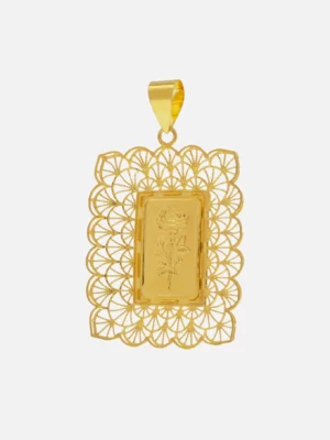 Engraved Gold Pendant 5216