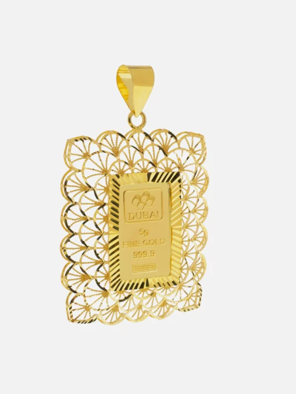 engraved gold pendant 5216 at Alsayed jewellery London