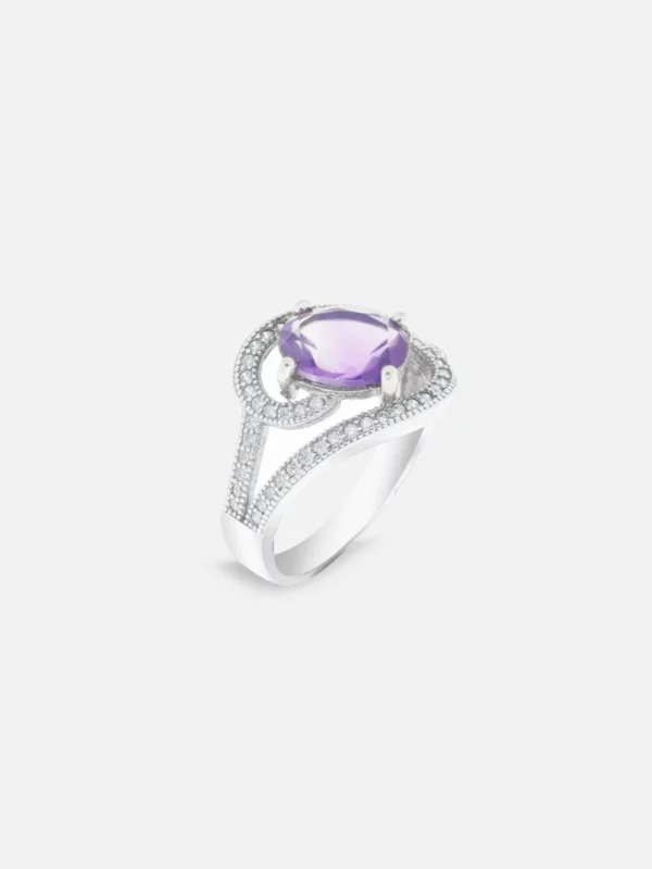 violet silver ring 5548 at Alsayed jewellery London