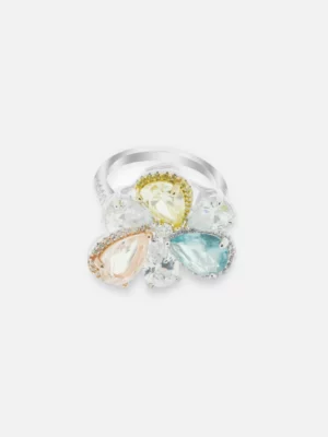Colourful Silver Ring 5554